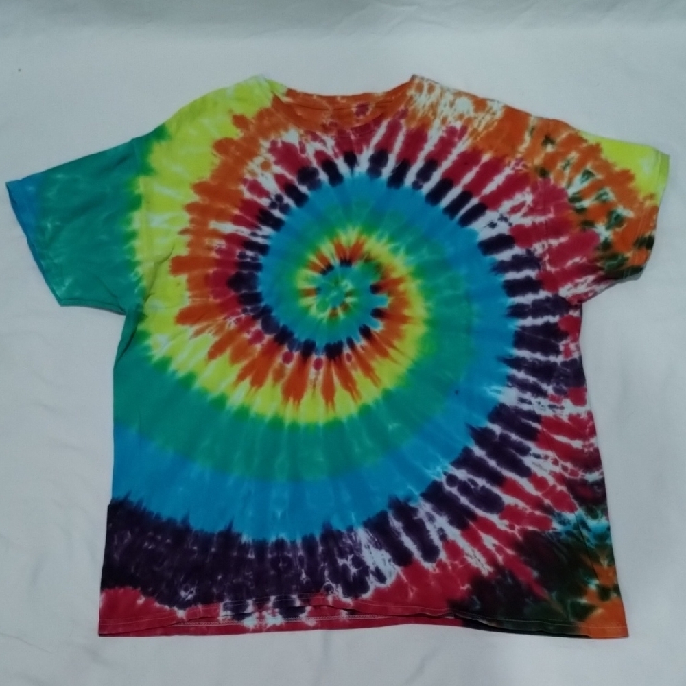 Tie-Dye Spiral Tee - Blue, Green, Yellow, Red, Purple, Orange